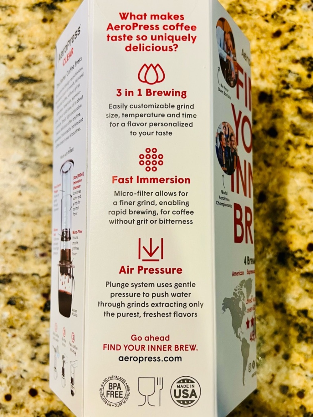Aeropress Clear Coffee Press – 3 in 1 brew method combines French , Pourover, - Picture 5 of 12